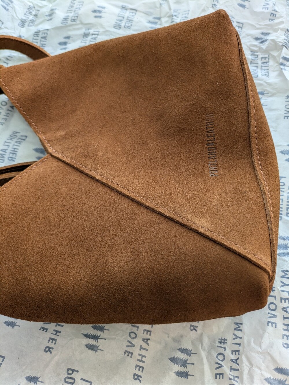 Portland Leather Small Naomi In Jackson Suede Shoulder Bag - Picture 3 of 4